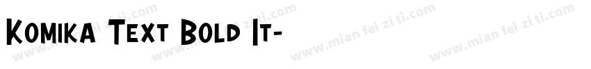 Komika Text Bold It字体转换
